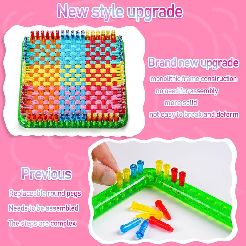 CCTVRTV Weaving Loom Kit Toys for Kids and Adults, Potholder Loops DIY Arts and Crafts for Boys and Girls Ages 5 6 7 8-12 13, Easy Potholder Loom Knitting Kits Gifts for Beginners, 252 Craft Loops - Image 2